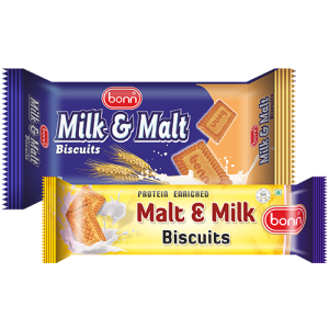 Milk and malt biscuits